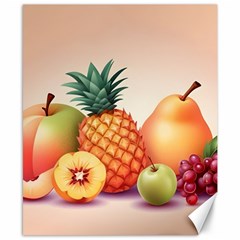 Fruit Pattern Apple Abstract Food Canvas 8  x 10 