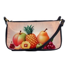 Fruit Pattern Apple Abstract Food Shoulder Clutch Bag