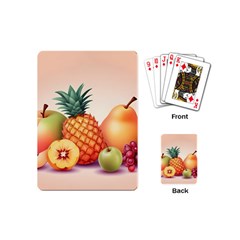 Fruit Pattern Apple Abstract Food Playing Cards Single Design (Mini)