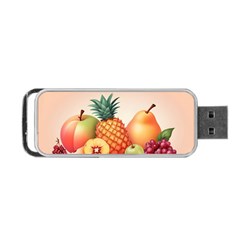 Fruit Pattern Apple Abstract Food Portable USB Flash (One Side)