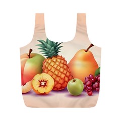 Fruit Pattern Apple Abstract Food Full Print Recycle Bag (M)