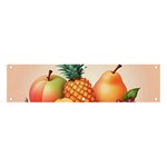 Fruit Pattern Apple Abstract Food Banner and Sign 4  x 1  Front