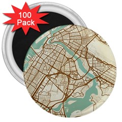 Mapart Dubai Map 3  Magnets (100 Pack) by Proyonanggan