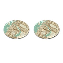 Mapart Dubai Map Cufflinks (oval) by Proyonanggan