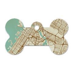 Mapart Dubai Map Dog Tag Bone (two Sides) by Proyonanggan