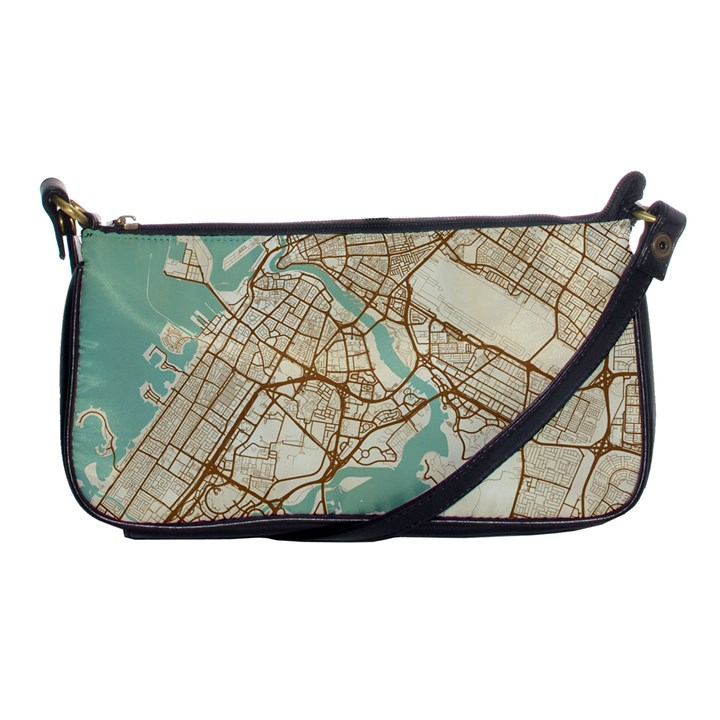 Mapart Dubai Map Shoulder Clutch Bag