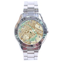 Mapart Dubai Map Stainless Steel Analogue Watch by Proyonanggan