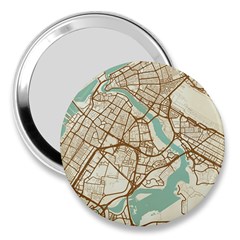 Mapart Dubai Map 3  Handbag Mirrors by Proyonanggan