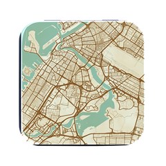 Mapart Dubai Map Square Metal Box (black) by Proyonanggan