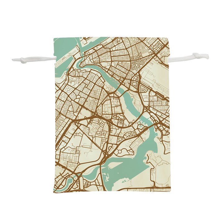 Mapart Dubai Map Lightweight Drawstring Pouch (M)