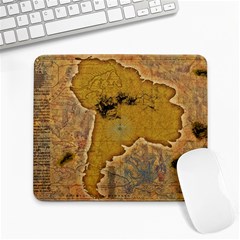 Vintage Map Of The World Continent Large Mousepad by Proyonanggan