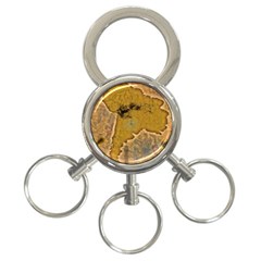 Vintage Map Of The World Continent 3-ring Key Chain by Proyonanggan