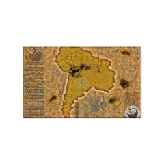 Vintage Map Of The World Continent Sticker (rectangular) by Proyonanggan