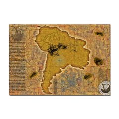 Vintage Map Of The World Continent Sticker A4 (10 Pack) by Proyonanggan