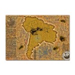 Vintage Map Of The World Continent Sticker A4 (100 pack) Front