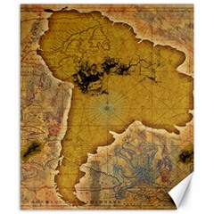 Vintage Map Of The World Continent Canvas 8  X 10  by Proyonanggan