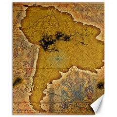 Vintage Map Of The World Continent Canvas 16  X 20  by Proyonanggan