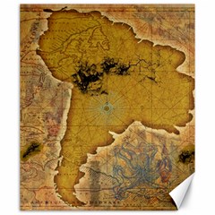 Vintage Map Of The World Continent Canvas 20  X 24  by Proyonanggan