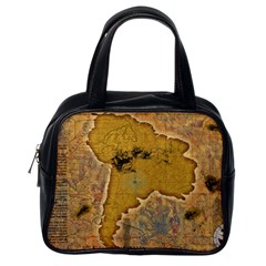 Vintage Map Of The World Continent Classic Handbag (one Side) by Proyonanggan