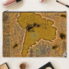 Vintage Map Of The World Continent Cosmetic Bag (xxxl) by Proyonanggan