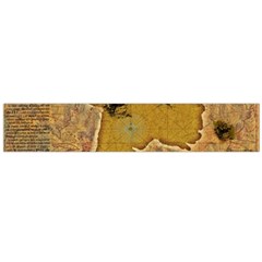 Vintage Map Of The World Continent Large Premium Plush Fleece Scarf  by Proyonanggan