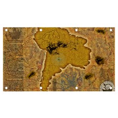 Vintage Map Of The World Continent Banner And Sign 7  X 4  by Proyonanggan