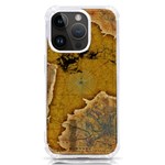 Vintage Map Of The World Continent iPhone 14 Pro TPU UV Print Case Front