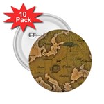 Map Geography Travel Global 2.25  Buttons (10 pack)  Front