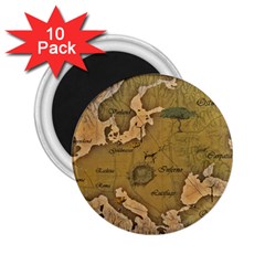 Map Geography Travel Global 2 25  Magnets (10 Pack)  by Proyonanggan