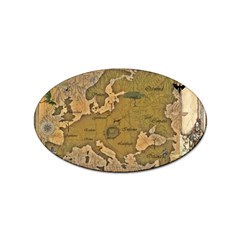 Map Geography Travel Global Sticker (oval) by Proyonanggan