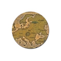 Map Geography Travel Global Magnet 3  (round) by Proyonanggan