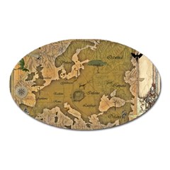 Map Geography Travel Global Oval Magnet by Proyonanggan