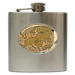 Map Geography Travel Global Hip Flask (6 Oz) by Proyonanggan