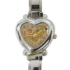 Map Geography Travel Global Heart Italian Charm Watch by Proyonanggan