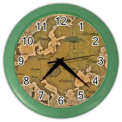 Map Geography Travel Global Color Wall Clock by Proyonanggan