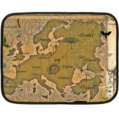 Map Geography Travel Global Fleece Blanket (mini) by Proyonanggan