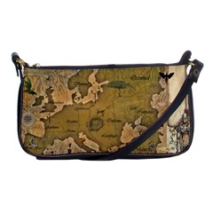 Map Geography Travel Global Shoulder Clutch Bag by Proyonanggan