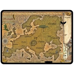 Map Geography Travel Global Fleece Blanket (large) by Proyonanggan