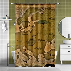 Map Geography Travel Global Shower Curtain 48  X 72  (small)  by Proyonanggan