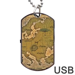 Map Geography Travel Global Dog Tag Usb Flash (two Sides) by Proyonanggan