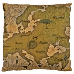 Map Geography Travel Global Large Cushion Case (two Sides) by Proyonanggan