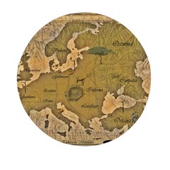 Map Geography Travel Global Mini Round Pill Box by Proyonanggan