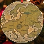 Map Geography Travel Global UV Print Acrylic Ornament Round Front