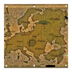 Map Geography Travel Global Banner And Sign 3  X 3  by Proyonanggan