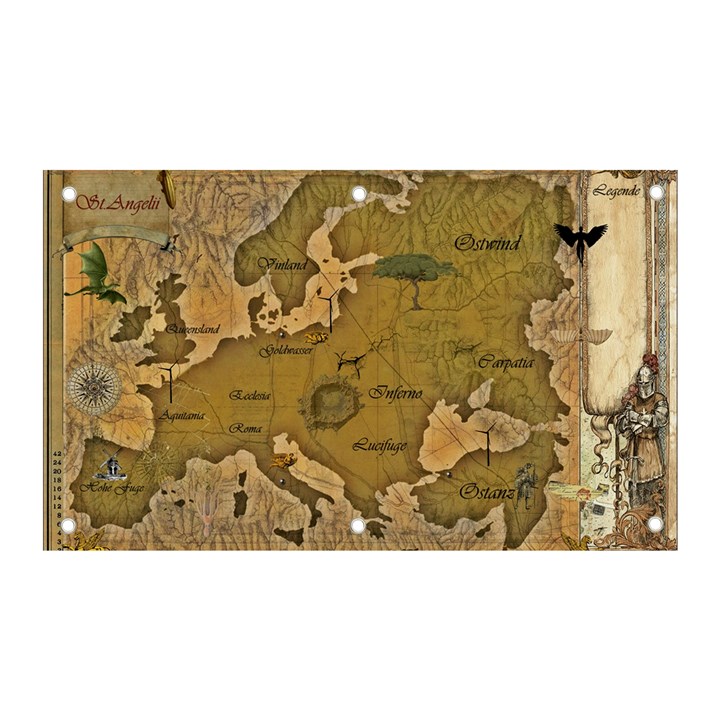 Map Geography Travel Global Banner and Sign 5  x 3 