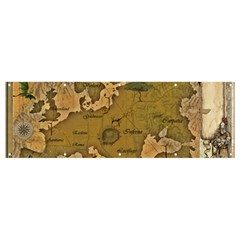 Map Geography Travel Global Banner And Sign 12  X 4  by Proyonanggan