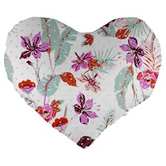 Flawer Large 19  Premium Heart Shape Cushions by saad11