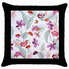 Flawer Throw Pillow Case (black) by saad11