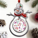 flawer Metal Snowman Ornament Front