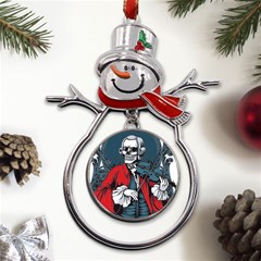 Ghost Metal Snowman Ornament by saad11